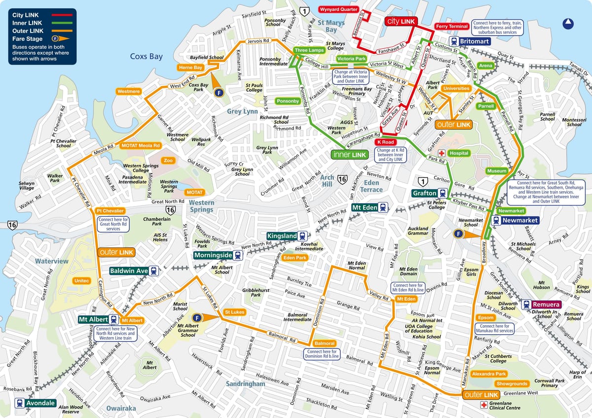 Auckland bas peta laluan