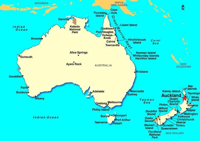 Auckland di peta dunia