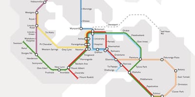Peta kereta api Auckland