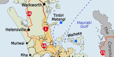 Peta Auckland rantau